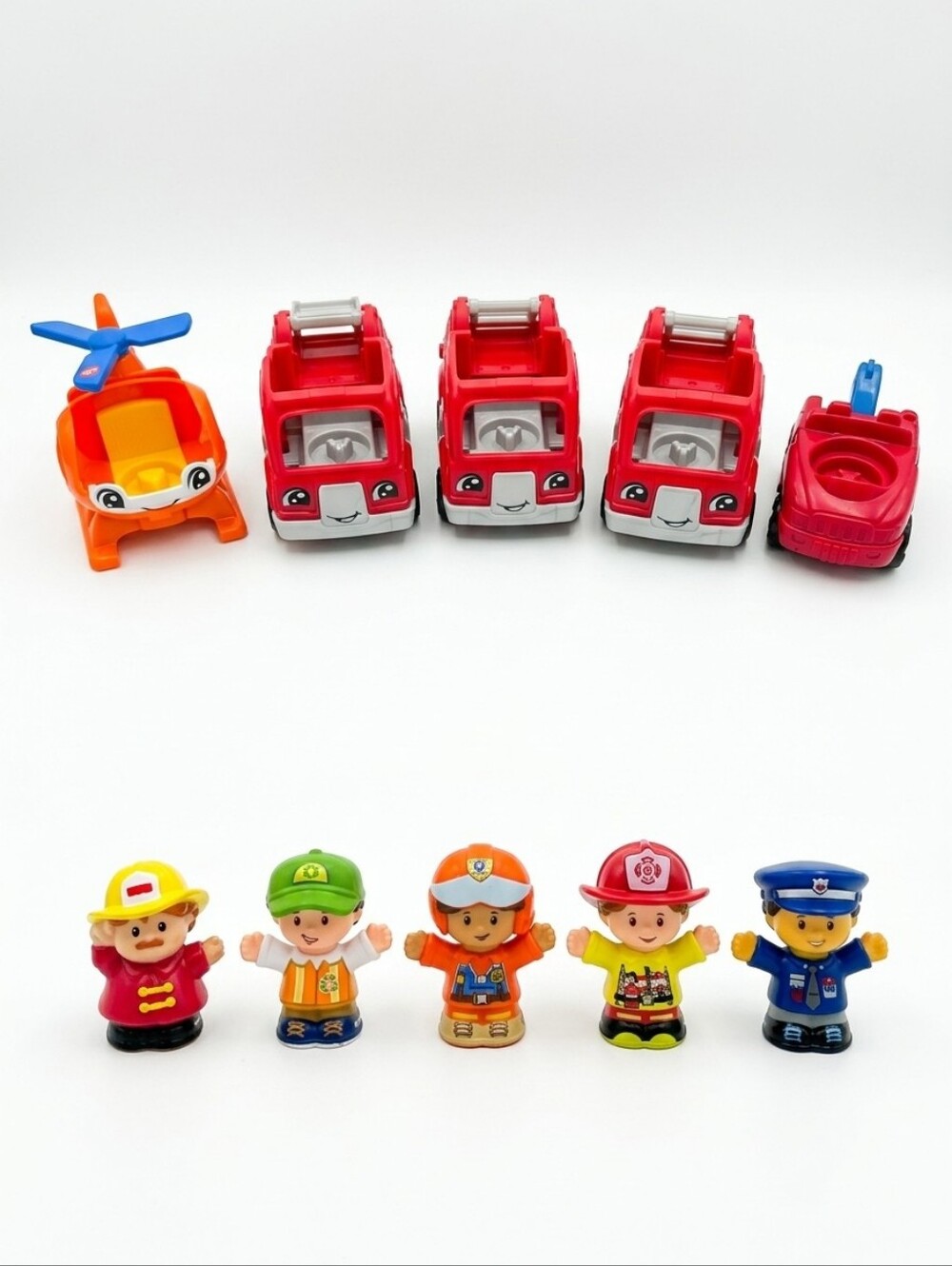 Little People Emergency & Community Heroes Lot - 5 Vehicles & 5 Figures